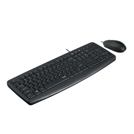 Rapoo NX1600 wired Arabic keyboard and optical mouse, product view 4
