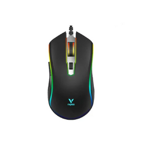 Rapoo V25S wired gaming mouse 7000 DPI RGB 6 programmable buttons – front view black