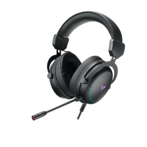 Rapoo VH300S virtual 7.1 gaming headset ENC mic RGB – front view black