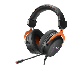 Rapoo VH350S virtual 7.1 gaming headset ENC mic RGB – front view black