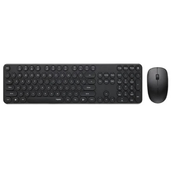 RapooX260SWirelessKeyboardandMouseComboAra-Black - DokkanTech