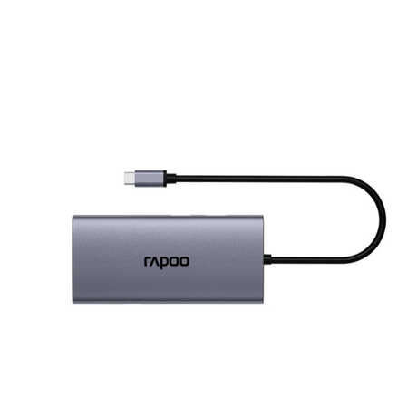 RapooXD101USB-CHub10-in-1-SilveryGrey-dokantech#