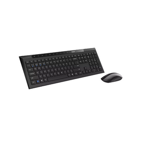 Rapoo 8210M wireless keyboard and mouse combo Arabic English – front view black