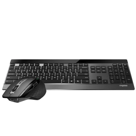 Rapoo 9900M Multi-mode Wireless Keyboard and Mouse Combo Ara - Black dokkan tech.