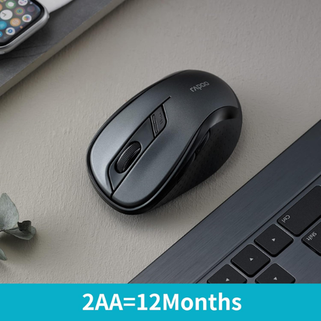 Rapoo M500 Silent Multi-mode Wireless Mouse - Black dokkan tech