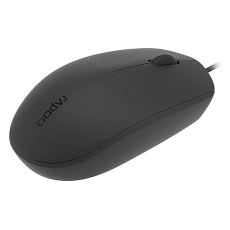 Rapoo N200 Wired Optical Mouse – 1000 DPI, Ambidextrous, Plug & Play#Dokkantech