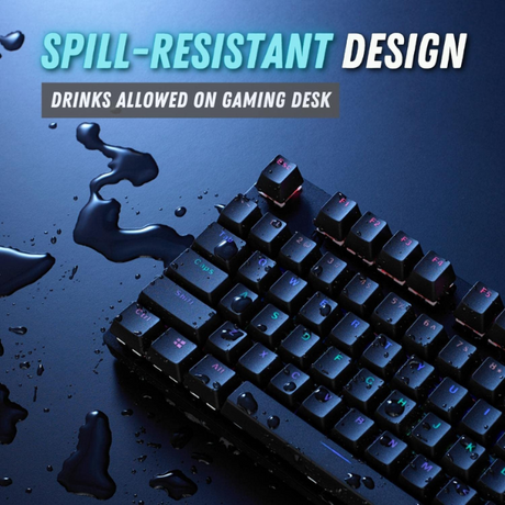 Rapoo V500PRO 87 Mechanical Gaming Keyboard – Blue Switch, Black - Dokkantech