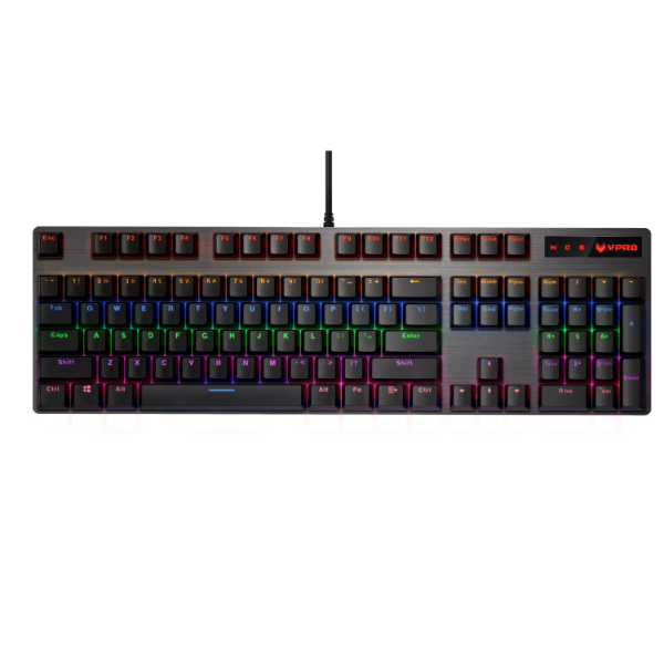 Rapoo V500PRO 87 Mechanical Gaming Keyboard – Blue Switch, Black - Dokkantech