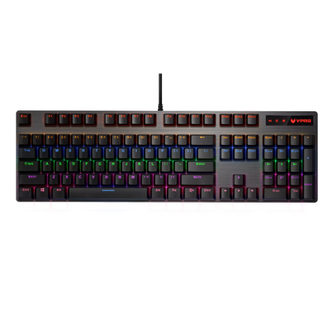 Rapoo V500PRO 87 Mechanical Gaming Keyboard – Blue Switch, Black - Dokkantech