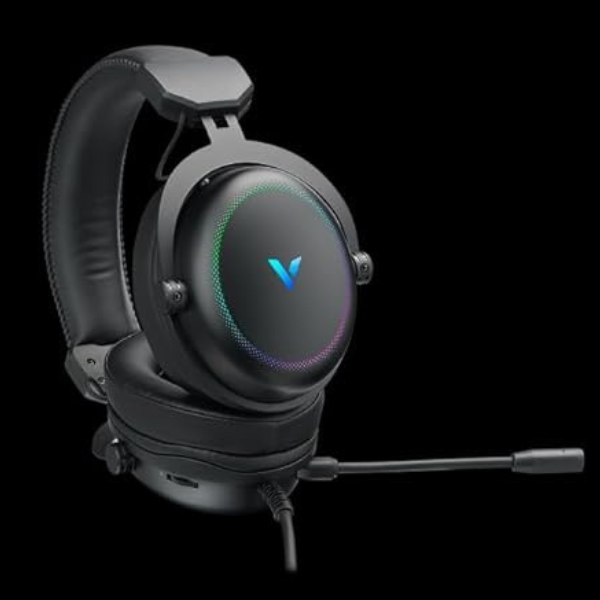 Rapoo VH300S Virtual Gaming Headset – Black, ENC Mic, RGB Lights