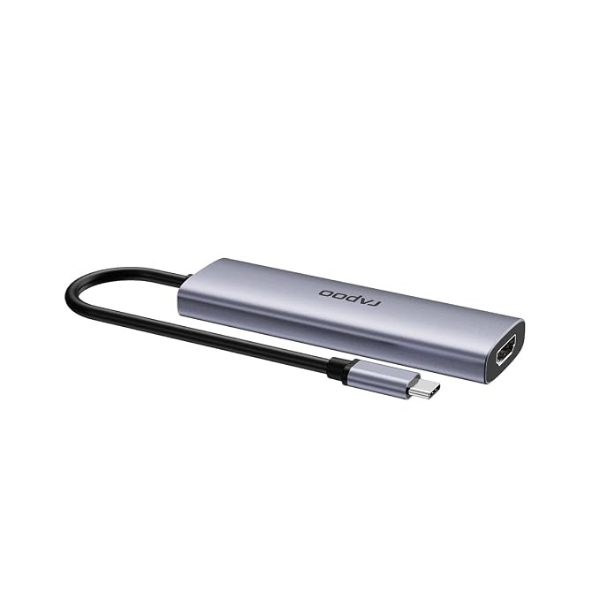 Rapoo XD51 5-in-1 USB-C Hub – Silvery Grey dokkan tech