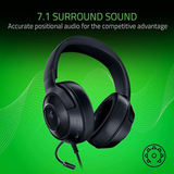 Razer Kraken X Wired Gaming Headset – 7.1 Surround Sound, Ultra-Light, Black-dokantech