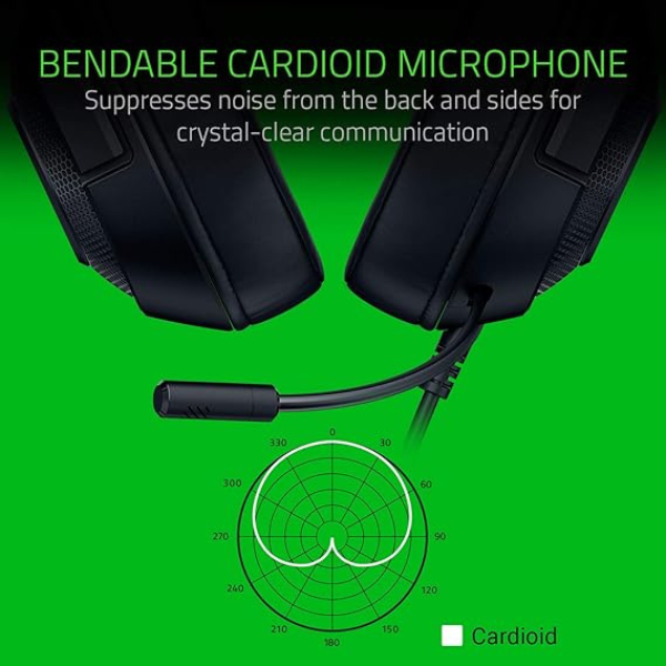 Razer Kraken X Wired Gaming Headset – 7.1 Surround Sound, Ultra-Light, Black-dokantech