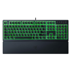Razer Ornata V3 X ergonomic silent RGB gaming keyboard with wrist rest – front view