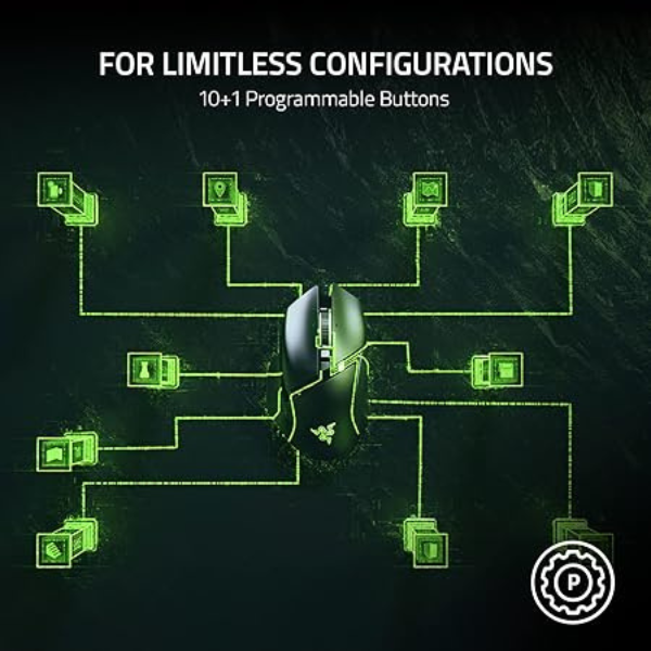 Razer Basilisk V3 35K – Fully Customizable Ergonomic Wired Gaming Mouse – Black- DokanTech #