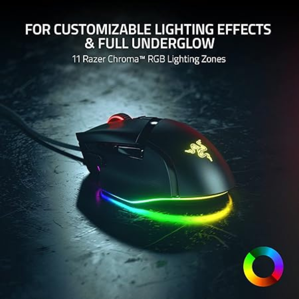 Razer Basilisk V3 35K – Fully Customizable Ergonomic Wired Gaming Mouse – Black- DokanTech #