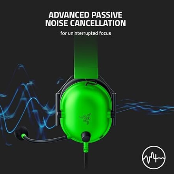 Razer BlackShark V2 X Wired Headset - Clear Sound & Noise Cancelling- Black and White