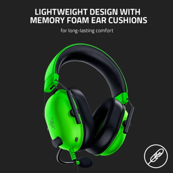 Razer BlackShark V2 X Wired Headset - Clear Sound & Noise Cancelling- Black and White