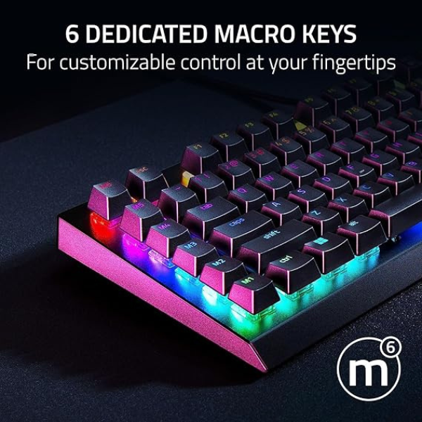 Razer BlackWidow V4 X Mechanical Gaming Keyboard with RGB & Macro Keys-Arabic- DokanTech #