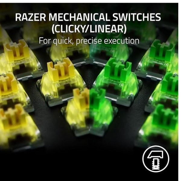 Razer BlackWidow V4 X Mechanical Gaming Keyboard with RGB & Macro Keys-Arabic- DokanTech #