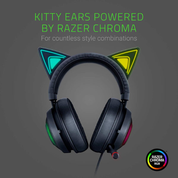 Razer Kraken Kitty Ed. - Black Wrd HS - Dokkantech