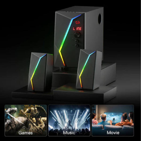 Redragon  Anvil GS520 Pro 2.1 Channel Gaming Speaker - Black - DokanTech #