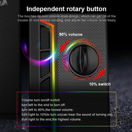 Redragon GS580 speaker – rear connectivity