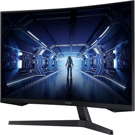 Samsung G5 Odyssey monitor – gaming desk setup