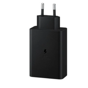 Samsung 65W Power Adapter Trio 3-port charger – front view black