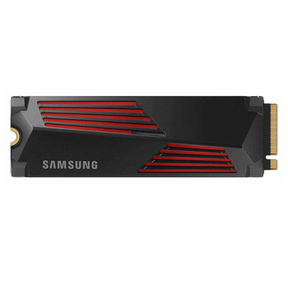 Samsung 990 Pro 4TB PCIe 4.0 NVMe SSD with heatsink 7450MB/s – front view