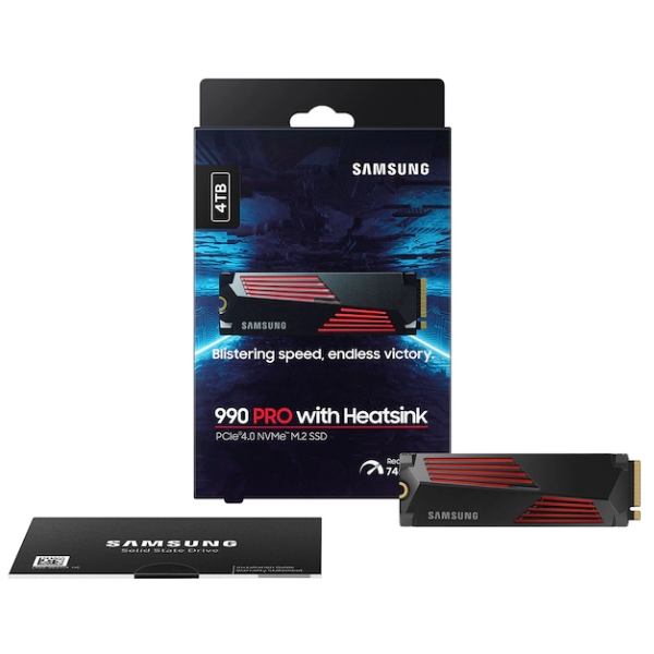 Samsung 990 Pro 4TB heatsink – packaging
