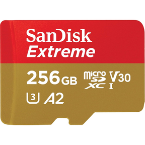 SanDisk Extreme 256GB microSDXC UHS-I 190/130MB/s – front view