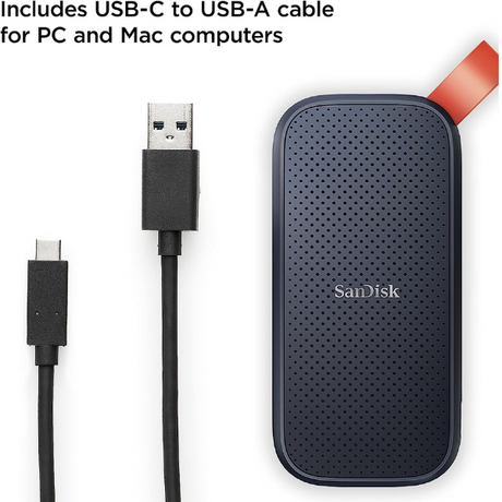 SanDisk 1TB portable SSD – USB-C connection