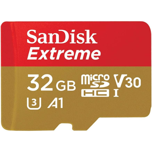 SanDisk Extreme 32GB microSD for gaming 100MB/s – front view