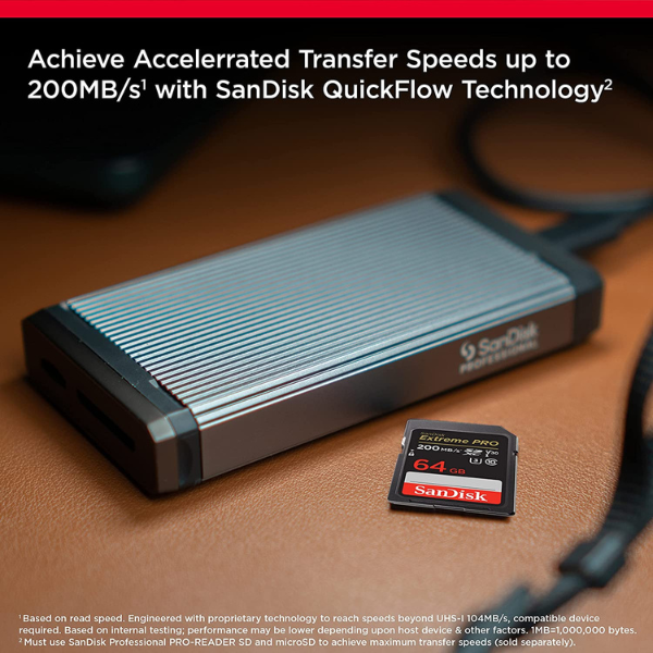 SanDisk Extreme Pro 64GB 200MB/s - SD Card for 4K Video for DSLR - DokanTech #