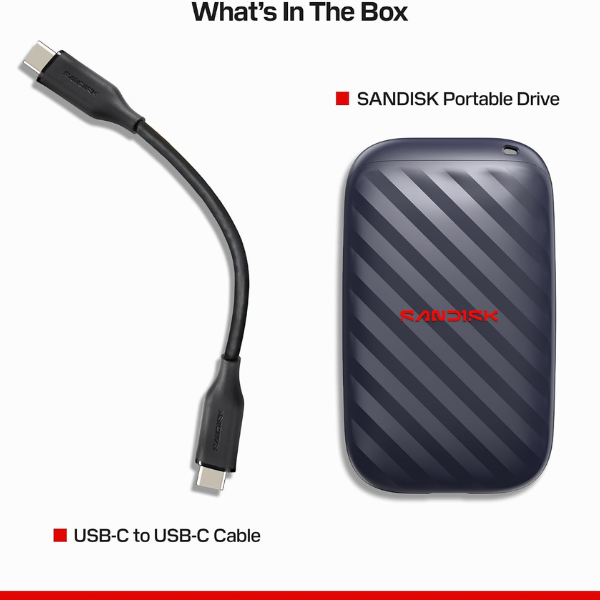SanDisk Portable Drive 1TB Up to 600 MB/s Read Speeds - Gray Contents dokkan tech 