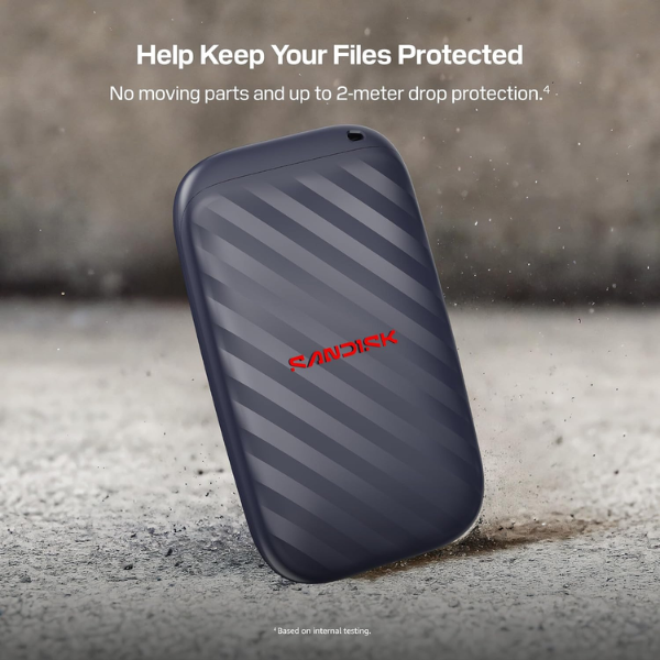 SanDisk Portable Drive 1TB Up to 600 MB/s Read Speeds - Gray Uses dokkan tech 
