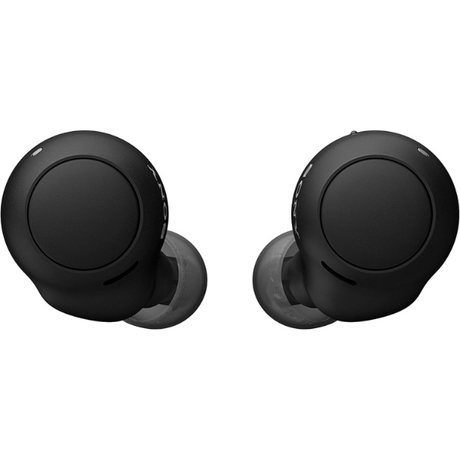 Sony WF-C500 wireless Bluetooth earbuds – front view black