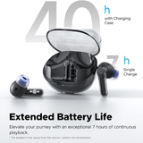 SoundPEATSClearIn-EarWirelessEarbudsStylishTransparentDesignBatteryBlack-DokkanTech