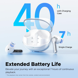 SoundPEATSClearIn-EarWirelessEarbudsStylishTransparentDesignBatteryWhite-DokkanTech