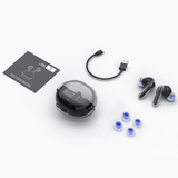 SoundPEATSClearIn-EarWirelessEarbudsStylishTransparentDesignWhat_sinTheBoxBlack-DokkanTech