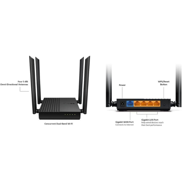 TP-LINK Archer C64, AC1200 Wireless MU-MIMO WiFi Router - DokanTech #