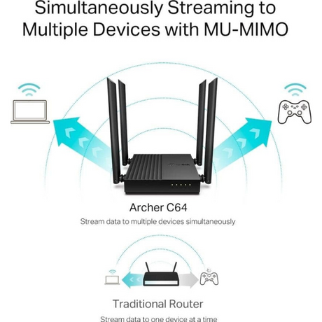 TP-LINK Archer C64, AC1200 Wireless MU-MIMO WiFi Router - DokanTech #
