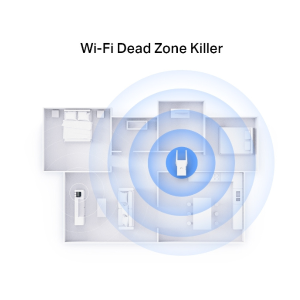 TP-Link RE705X | AX3000 WiFi 6 Mesh Range Extender – Ultra-Fast Whole-Home Coverage- DokanTech #
