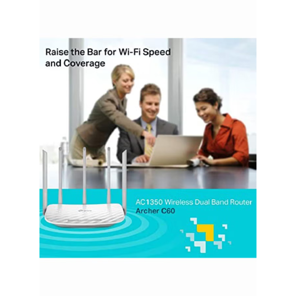 TP-Link Archer C60 AC1350 Wi-Fi Router Dual Band MU-MIMO Version 3.0 - Dokkantech