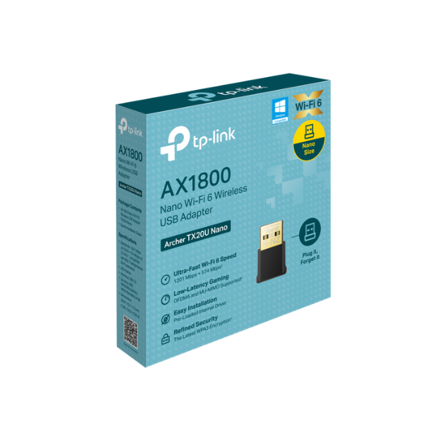 TP-Link Archer TX20U Nano AX1800 Nano Wi-Fi 6 Wireless USB Adapter - Dokkantech