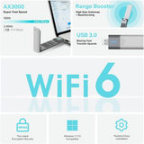 TP-Link Archer TX50UH AX3000 Wi-Fi 6 USB Adapter - Dokkantech