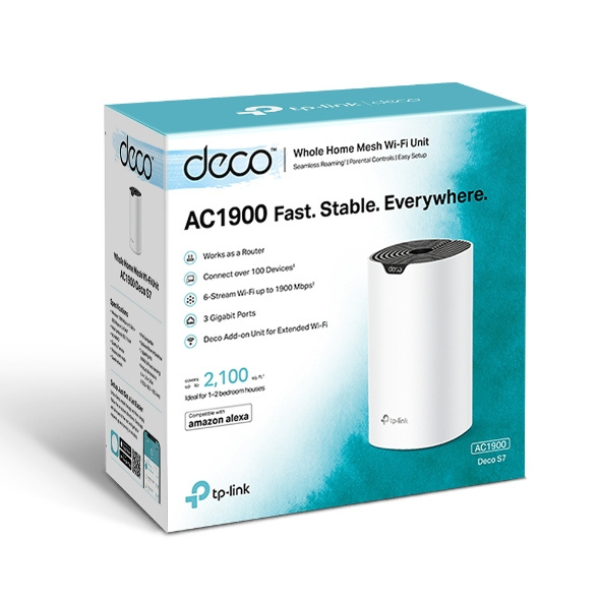 TP-Link Deco S7 – AC1900 Dual-Band Mesh WiFi System with Gigabit Ports  (1-Pack)- DokanTech #