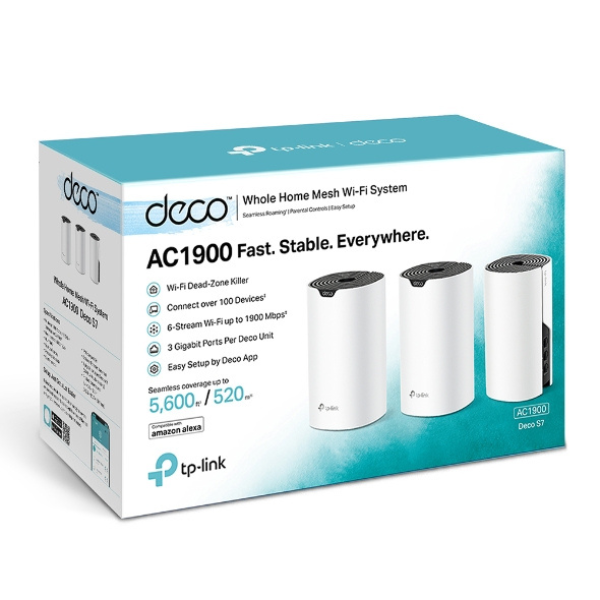 TP-Link Deco S7 Mesh WiFi System – AC1900 Dual-Band Smart Control (3-Pack))- DokanTech #