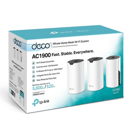 TP-Link Deco S7 Mesh WiFi System – AC1900 Dual-Band Smart Control (3-Pack))- DokanTech #